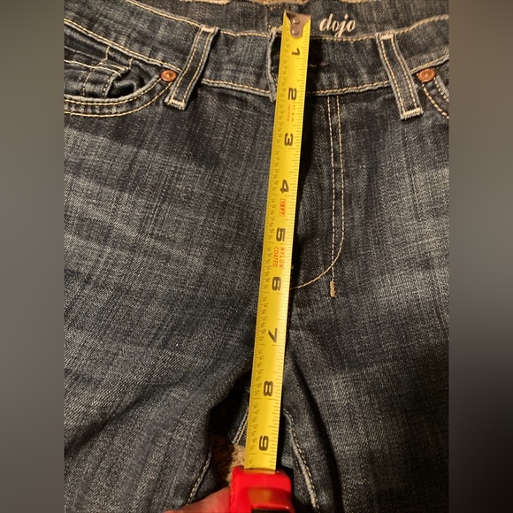 7 For All Mankind Jeans dojo Womens 31x29” Flare Low Rise Denim Stretch Blue - Picture 5 of 12